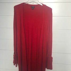 Halogen red long cardigan